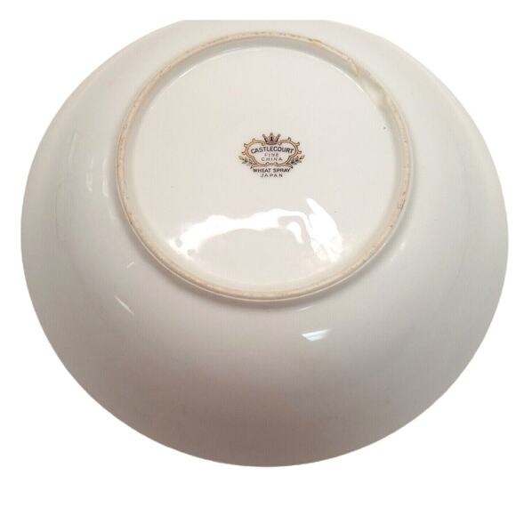 Vintage Serving Bowl Dish 9" Castlecourt Wheat Spray Retro Kitchen Decor - Picture 8 of 11